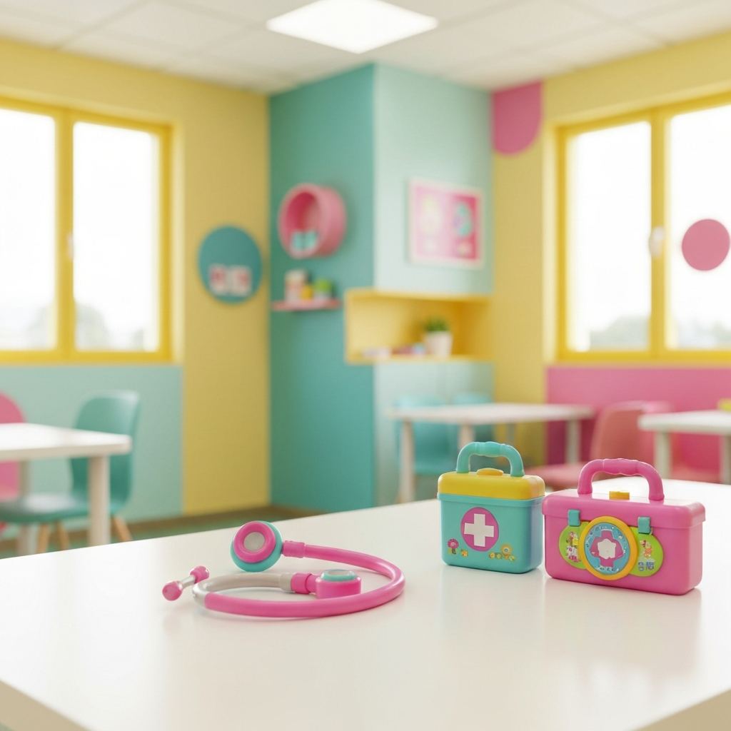 Eltern mit Kind beim Kinderarzt zur Vorsorgeuntersuchung in der Schweiz